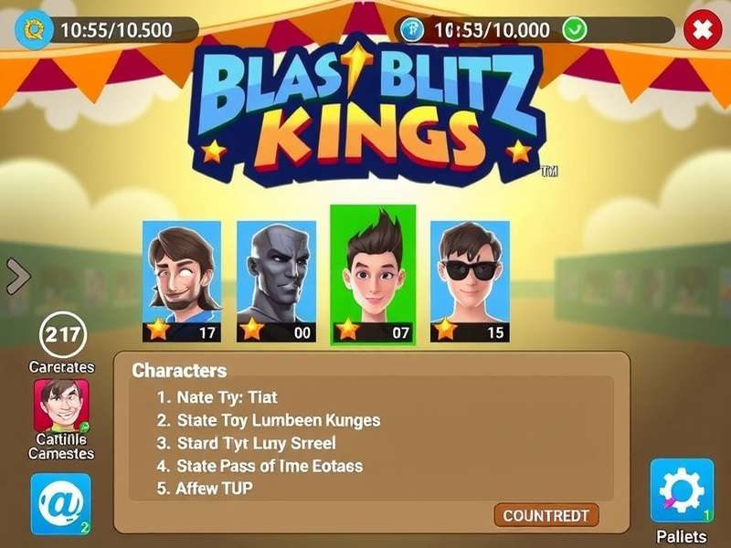Blast Blitz Kings character selection screen